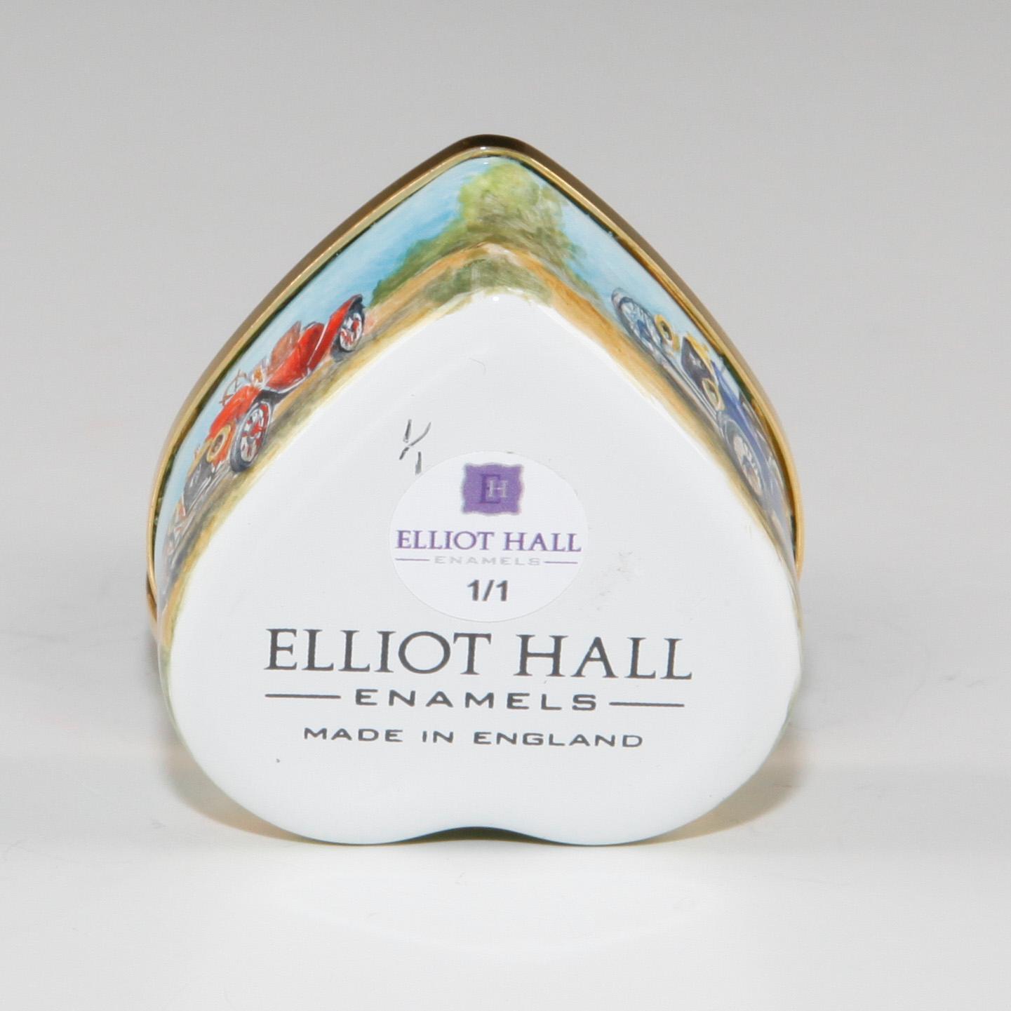 Elliot Hall Enamel Heart Box Model T Ford Automobiles