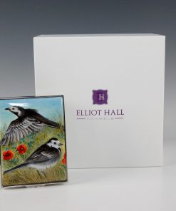 Elliott Hall Enamel Box Pied Wagtail Bird
