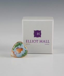 Elliot Hall Enamel Heart Box Robin Bird