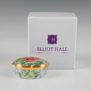 Elliot Hall Enamel Oval Box Summer Borders