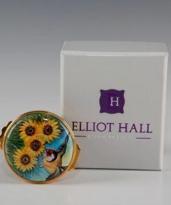 Elliott Hall Enamel Box Sunflower Fields